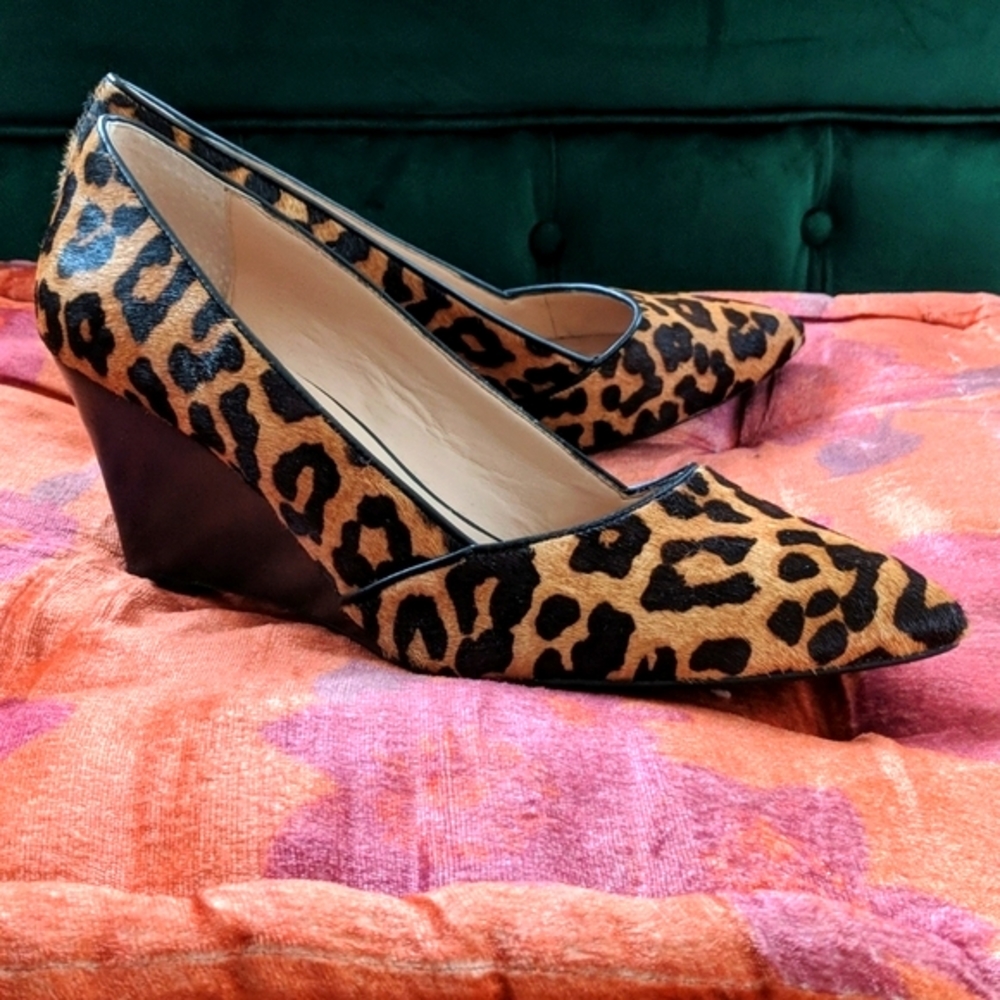 Franco Sarto Leopard Print Wedges